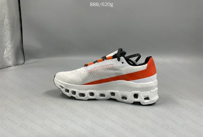 On run cloudmonster white - orange 6