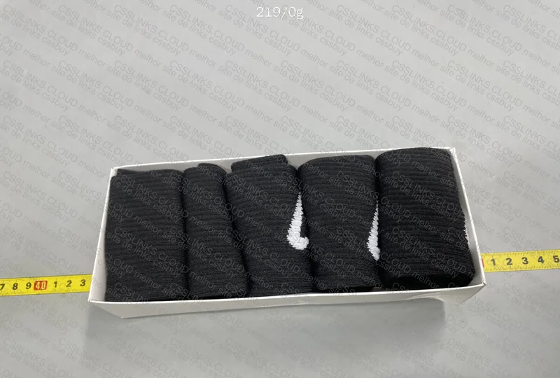 Pack 5 Nike High Socks (Black) 2