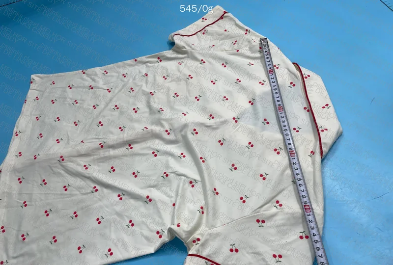 Cherry Pajamas with Measurements