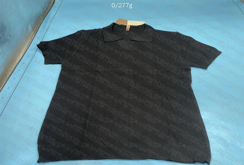 Textured Polo with Measurements
