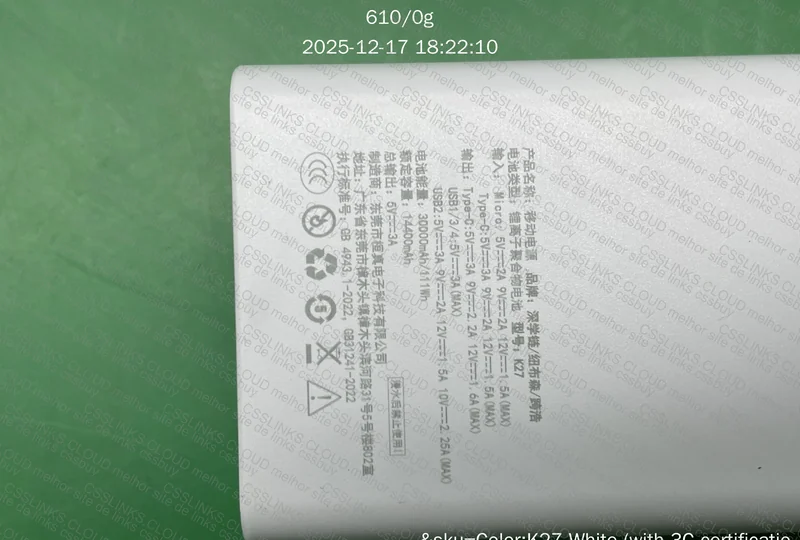 Power Bank 120W Fast Charging/PD/30000mAh 6