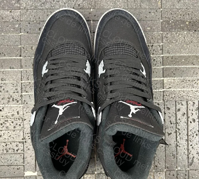 preqc aj4 black canvas i8 2