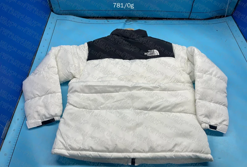 TNF White Puffer Coat