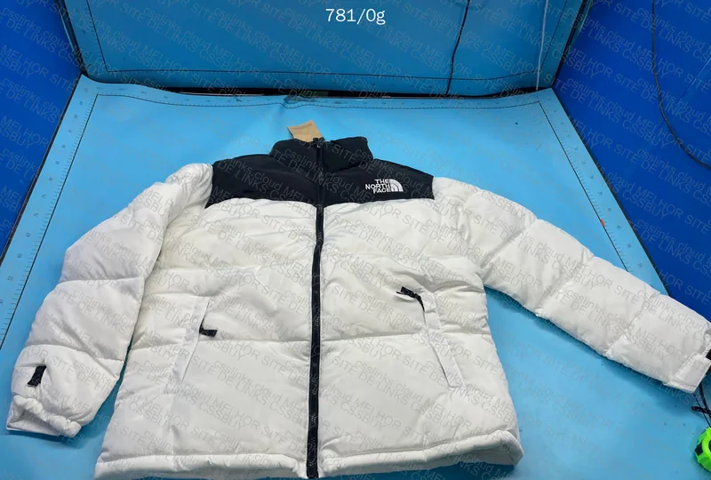 TNF White Puffer Coat 2