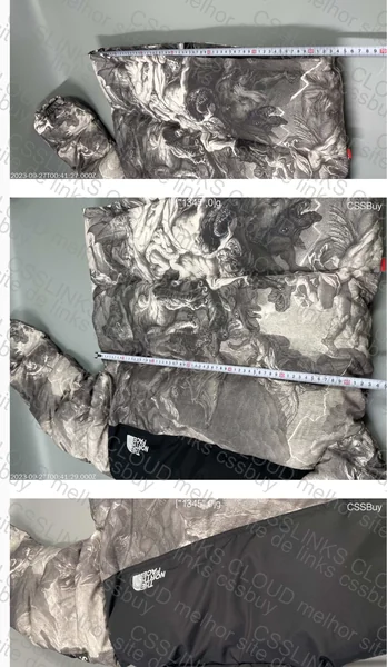 TNF x Supreme Puffer with Measurements 3