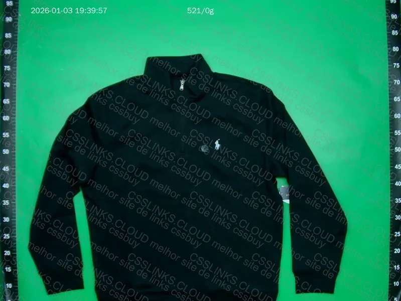quarter zip RL preto (gl?) 2