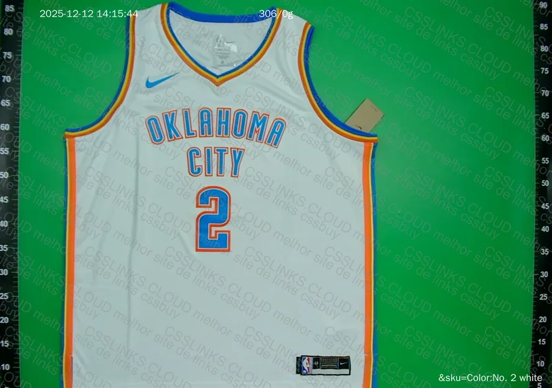 NBA Oklahoma City Thunder Association Edition 2023/2024 White Blue Orange Swingman Tank Top 2