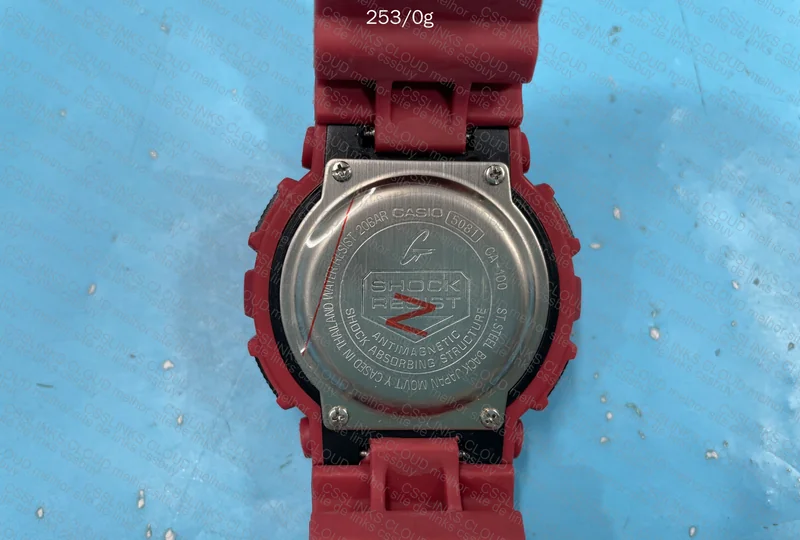 Casio G-shock Ga-100 Black and Red Camo Watch