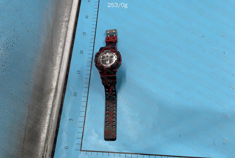 Casio G-shock Ga-100 Black and Red Camo Watch 6