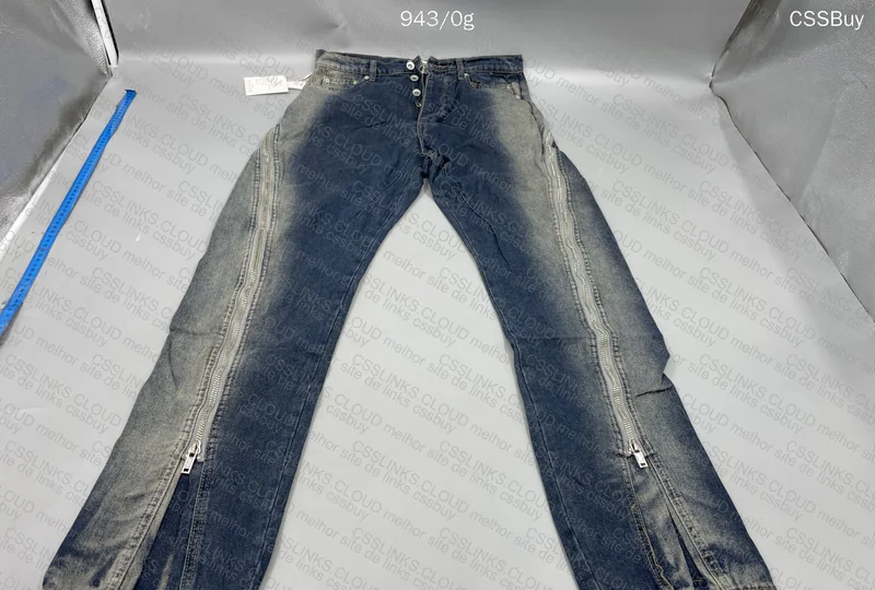 rick owens bolan zip flared jeans