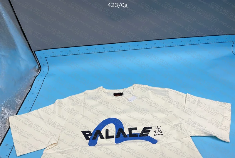 (SALE🔥) 2x Evisu x Palace Logo T-Shirts Black/White 3