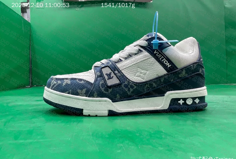 Sale LV TRAINER Blue Denim 7