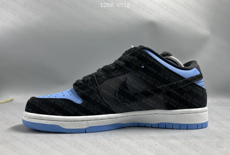 SB Dunk Low Black University Blue 8