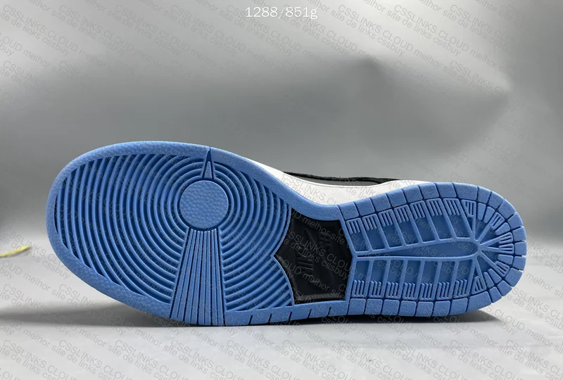 SB Dunk Low Black University Blue 9