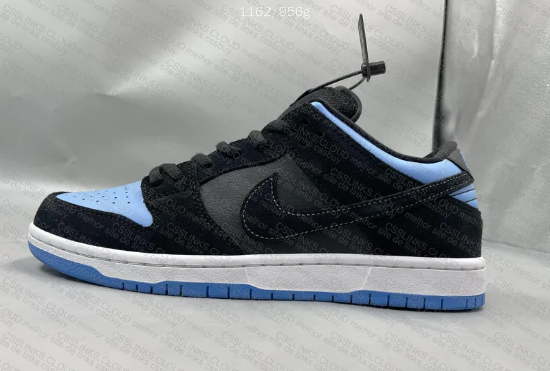 SB Dunk Low Pro Black/University Blue 5