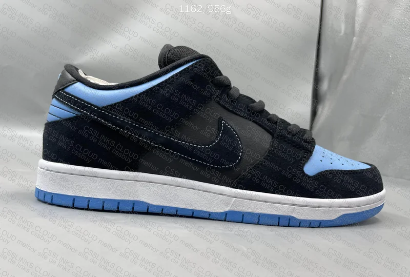 SB Dunk Low Pro Black/University Blue 7