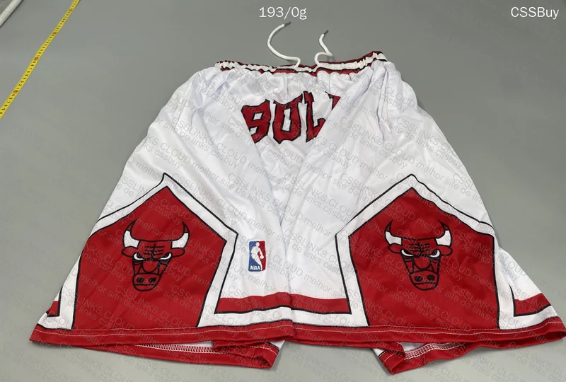 White Chicago Bulls Shorts 3