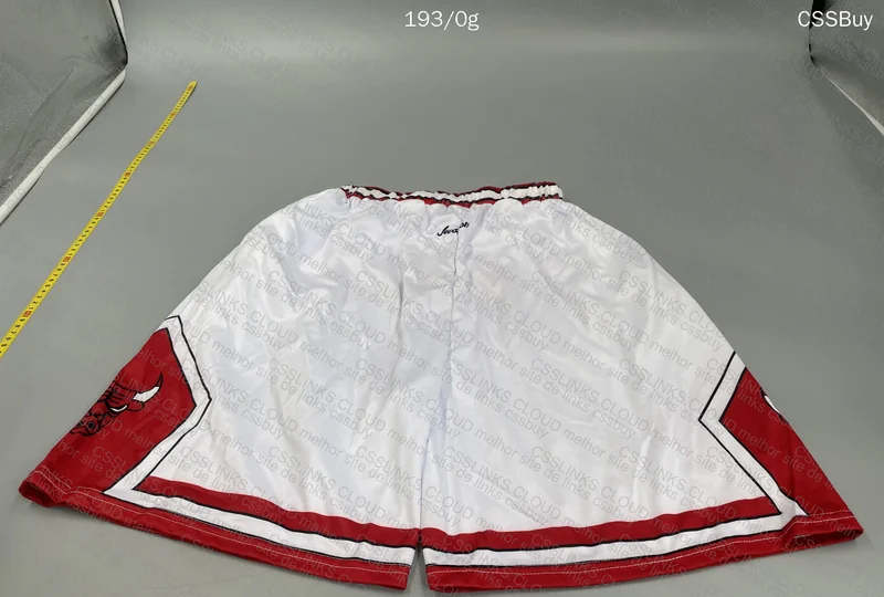 White Chicago Bulls Shorts 6