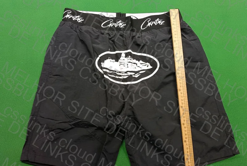 Corteiz (Taurus) Black and White Shorts (with measurements) 3