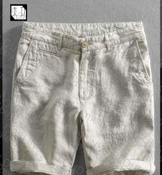 Linen-like Denim Shorts 4