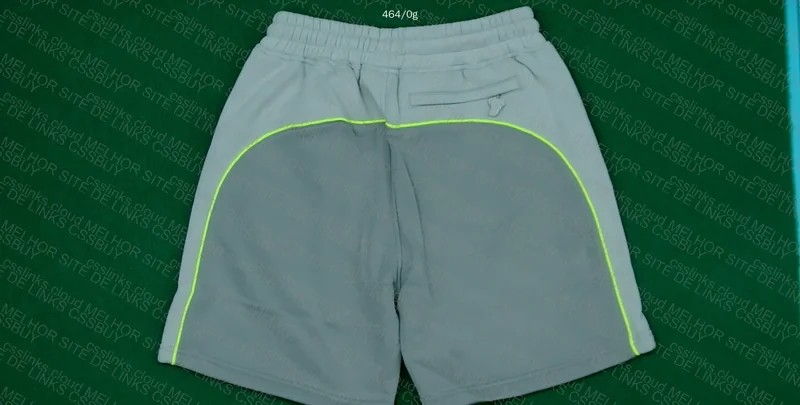 Syna Shorts - Gray with Green 5