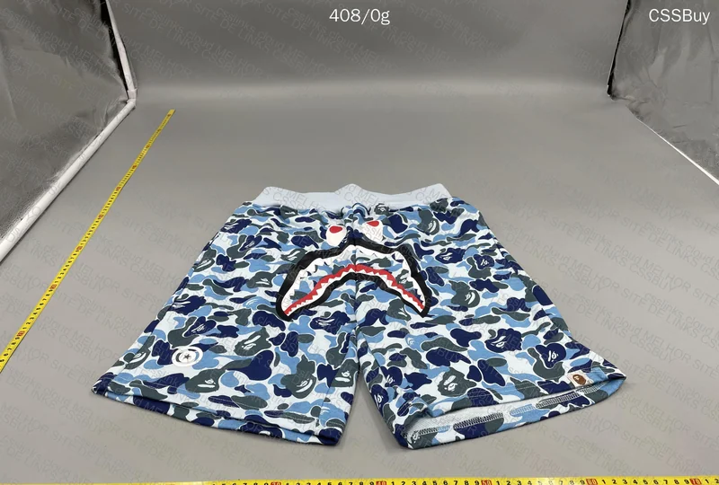 BAPE ABC Shark Camouflage Blue Shorts