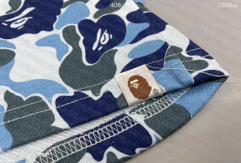 BAPE ABC Shark Camouflage Blue Shorts 2