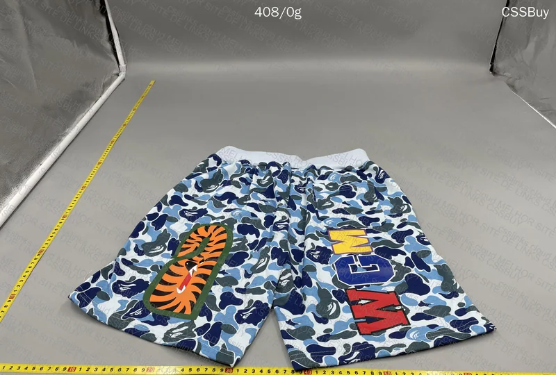 BAPE ABC Shark Camouflage Blue Shorts 4