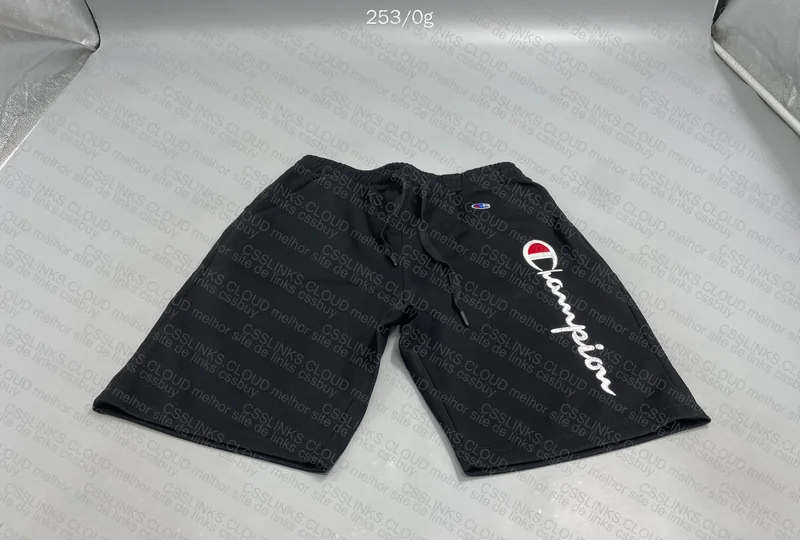 Champion Black Embroidered Shorts