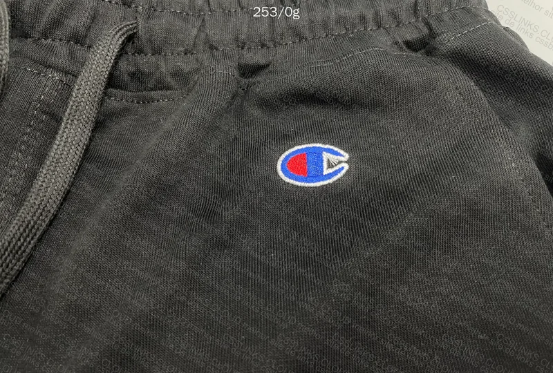 Champion Black Embroidered Shorts 6