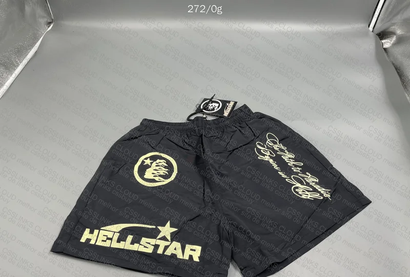 HELLSTAR Black and Green Shorts 6