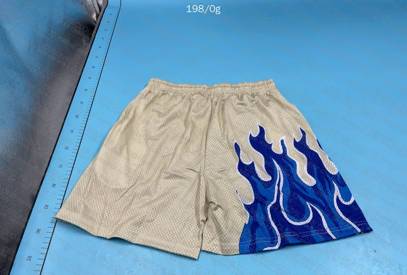 White and Blue Kinetic Shorts