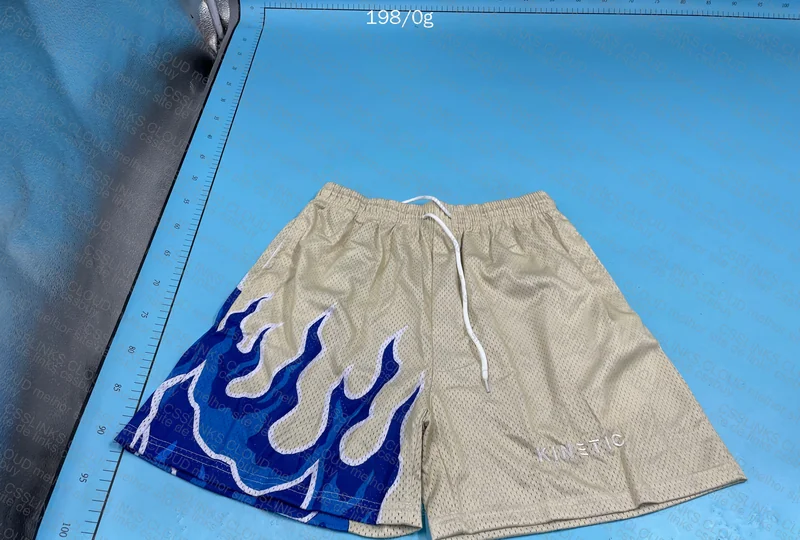 White and Blue Kinetic Shorts 2