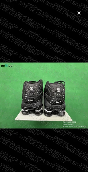 Shox Black/White/Supreme // AF1 (Air Force 1) Nocta 6