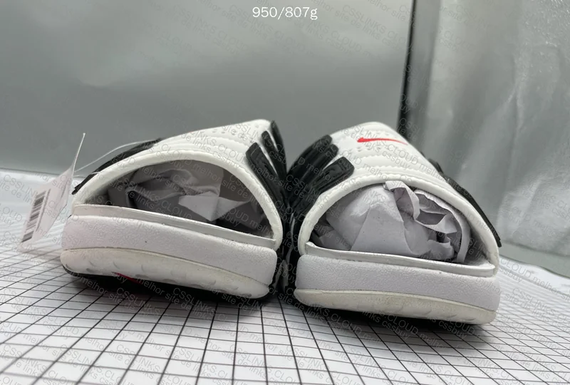 More Uptempo White and Black Slide
