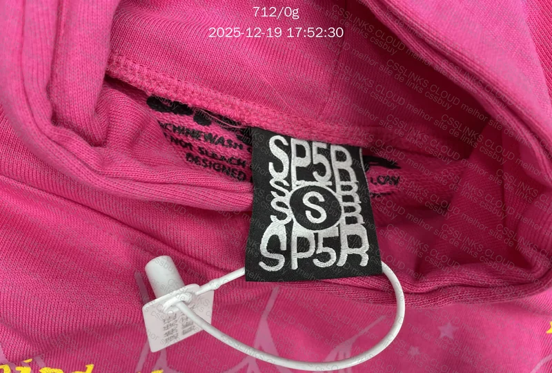 Sp5der hoodie pink 3
