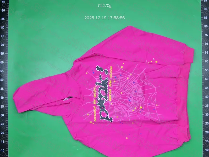 Sp5der hoodie pink 6