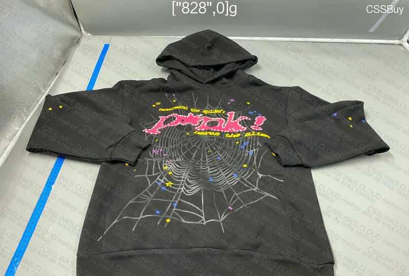 SP5DER P*NK BLACK HOODIE
