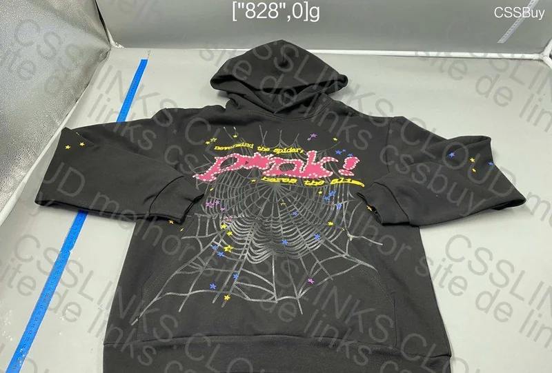 SP5DER P*NK BLACK HOODIE 2
