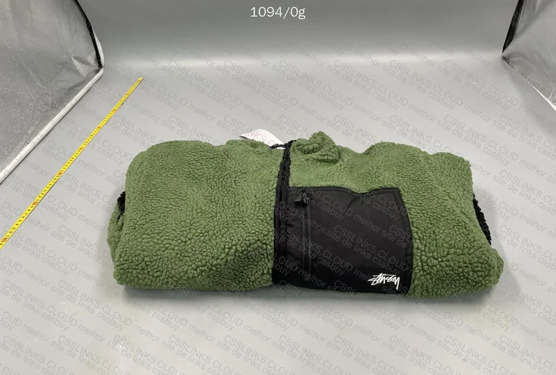 Stussy Green 8 Ball Revesible Sherpa Jacket