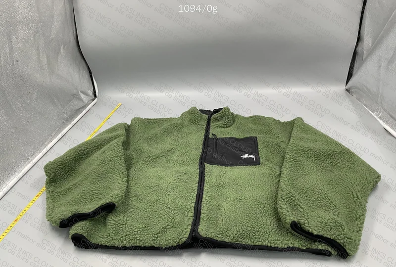 Stussy Green 8 Ball Revesible Sherpa Jacket 4