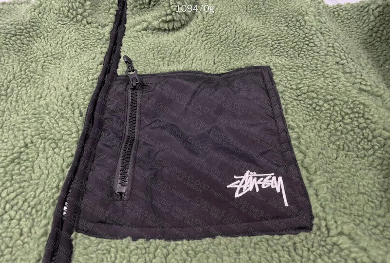 Stussy Green 8 Ball Revesible Sherpa Jacket 5