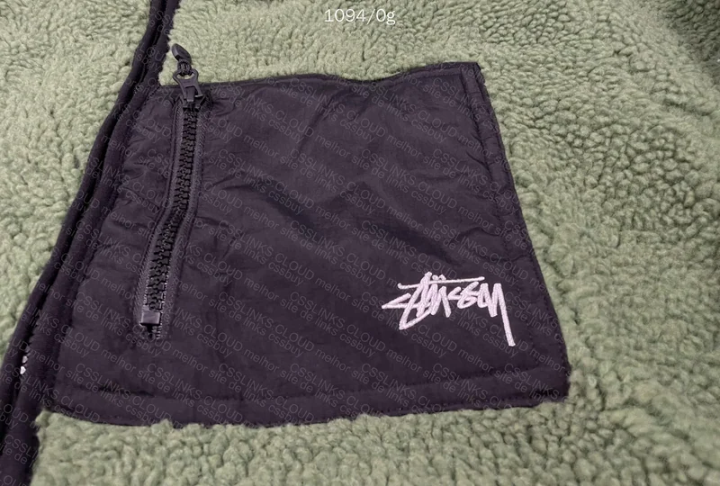 Stussy Green 8 Ball Revesible Sherpa Jacket 6