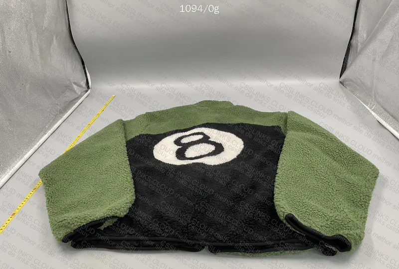 Stussy Green 8 Ball Revesible Sherpa Jacket 8