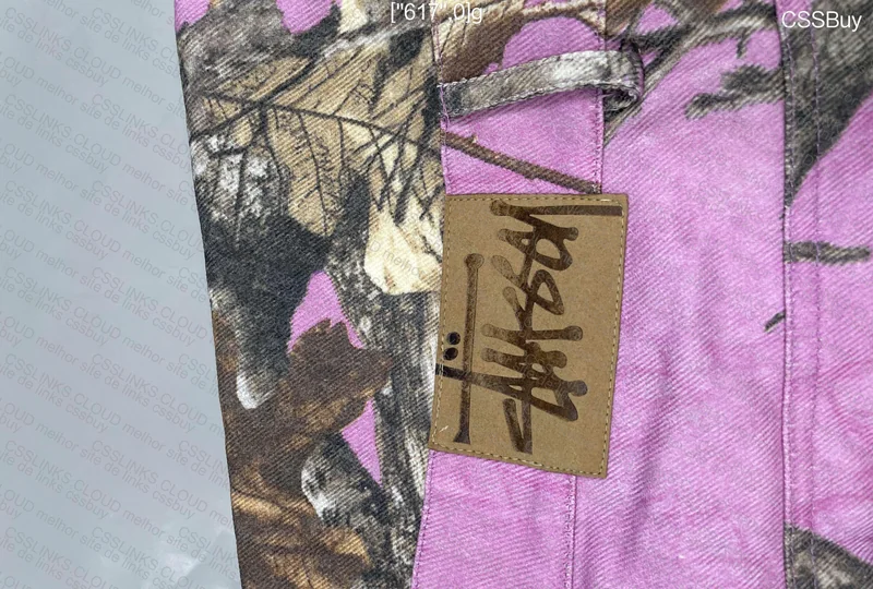 STUSSY REALTREE EDGE BIG OL’ JEANS PINK PANTS 3