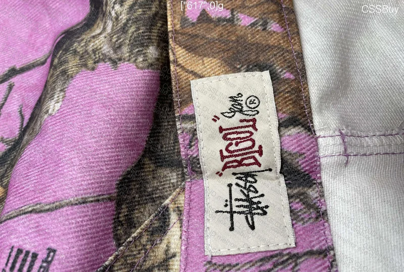 STUSSY REALTREE EDGE BIG OL’ JEANS PINK PANTS 4