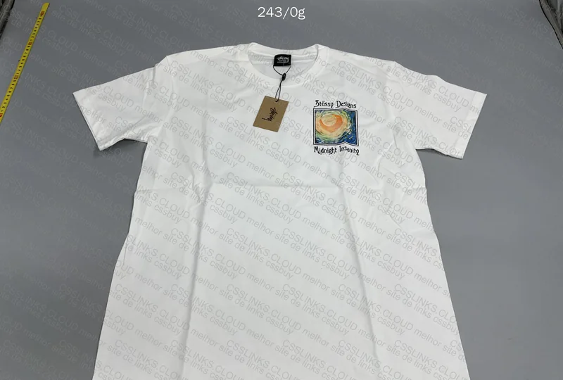 Stussy Tee - Midnight Insanity (with Measurements)