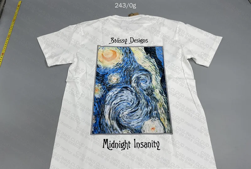 Stussy Tee - Midnight Insanity (with Measurements) 5
