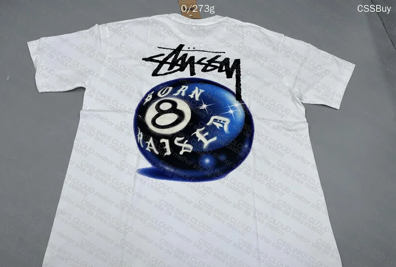 STUSSY x BORN & RAISED - 8 Ball Tee "White" 7