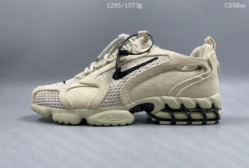 Stussy x Nike Air Zoom Spiridon Caged Fossil (Swoosh zoado?) 4